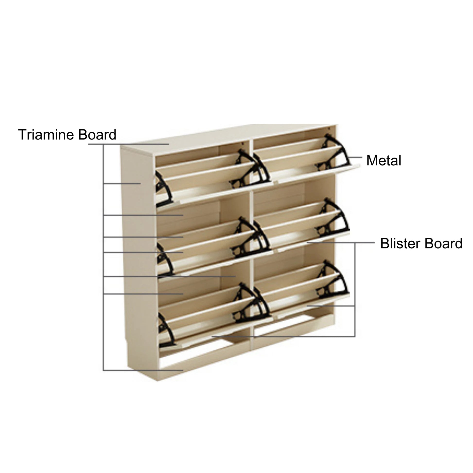 Linspire Haven Shoe Storage Cabinet, W120cm