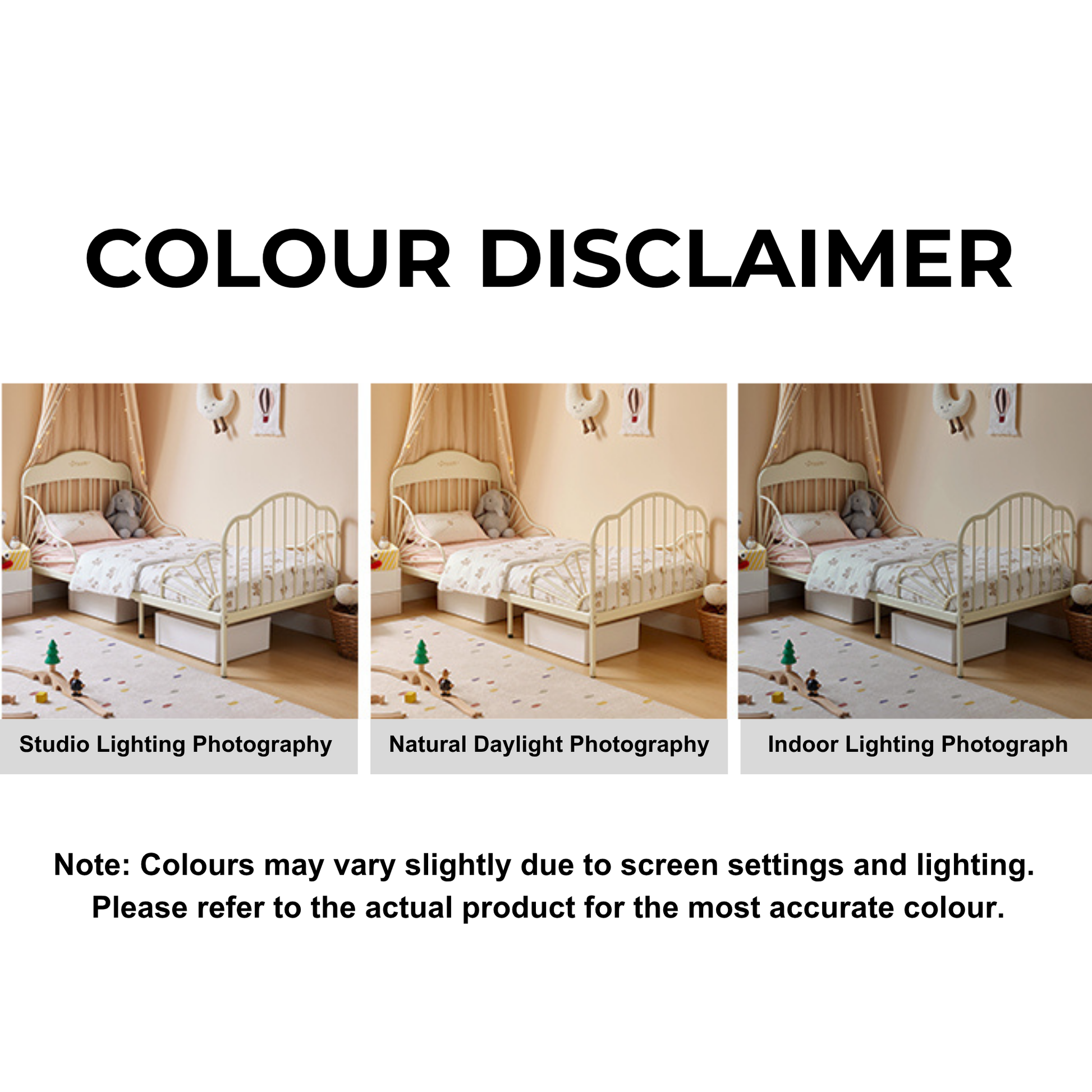 Linspire Lucia Extendable Kids Bed Frame, 81x201cm, Creamy White