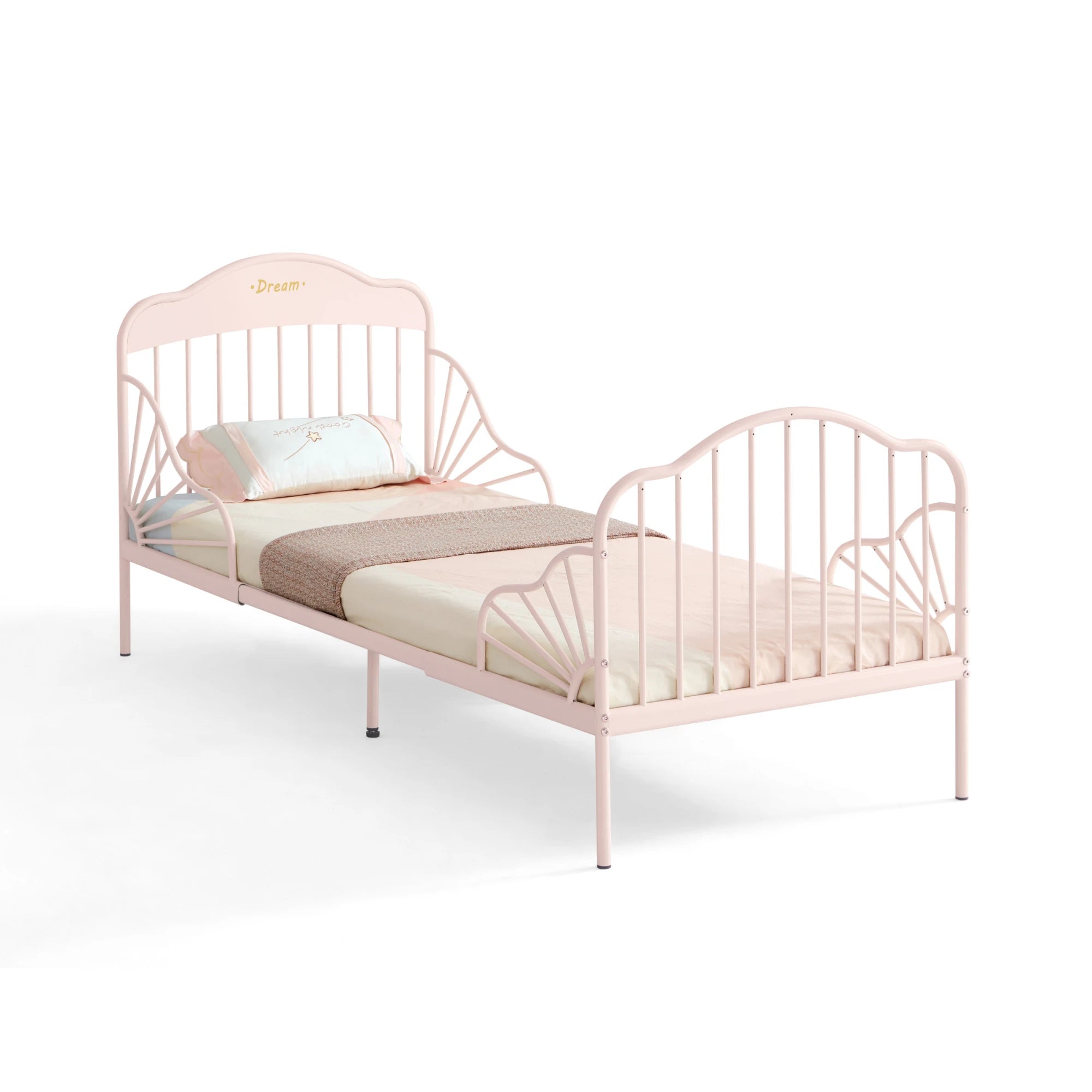 Linspire Lucia Extendable Kids Bed Frame, 81x201cm, Pink