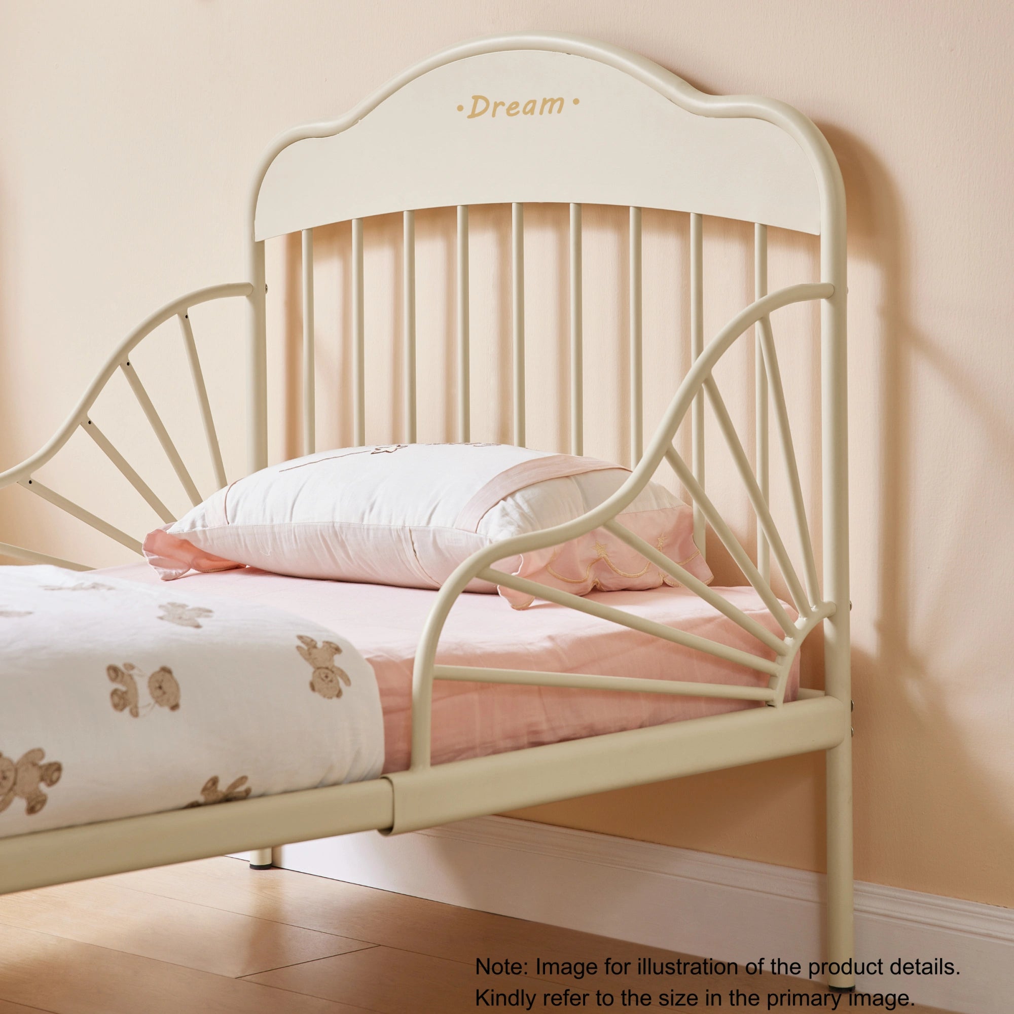 Linspire Lucia Extendable Kids Bed Frame, 81x201cm, Pink