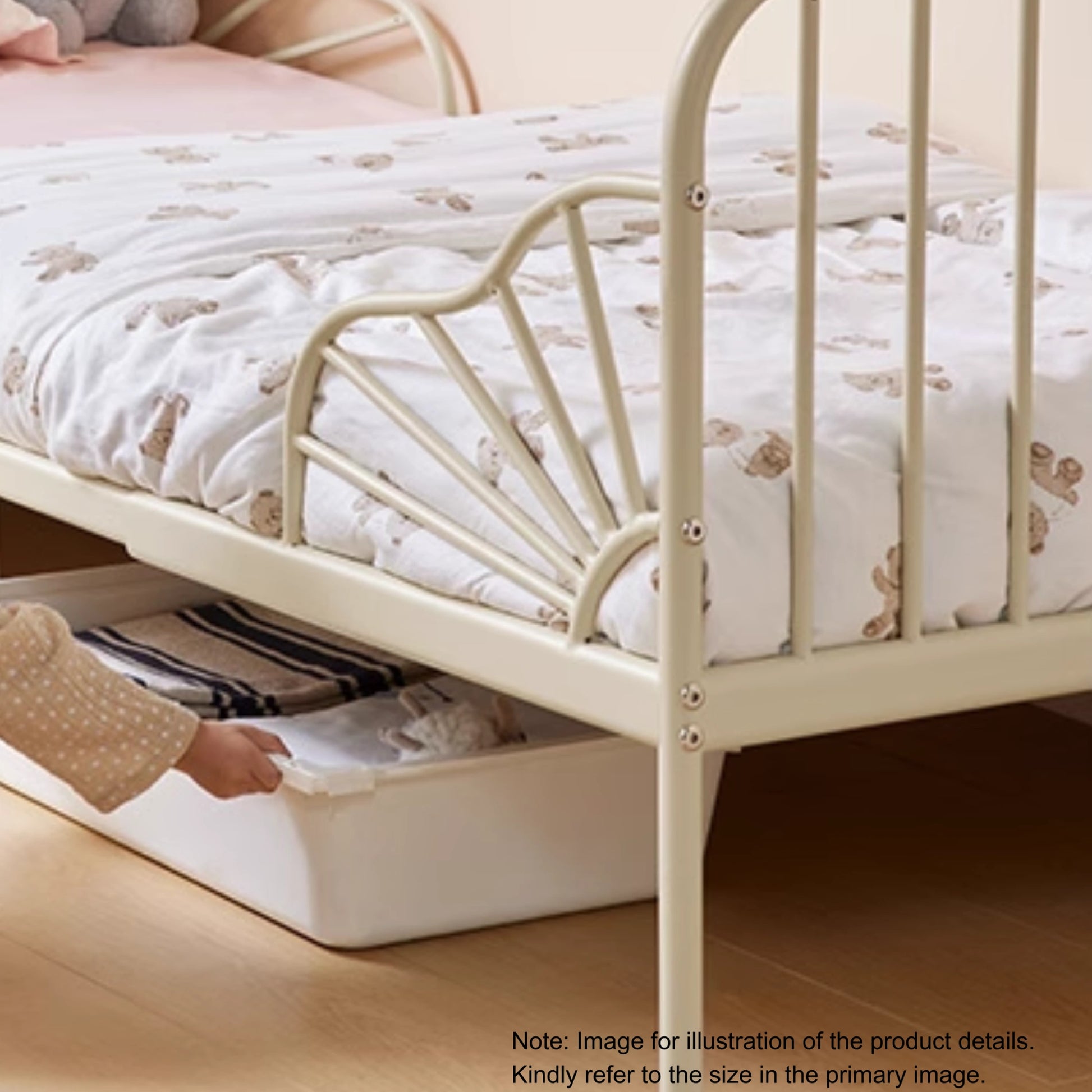 Linspire Lucia Extendable Kids Bed Frame, 81x201cm, Pink