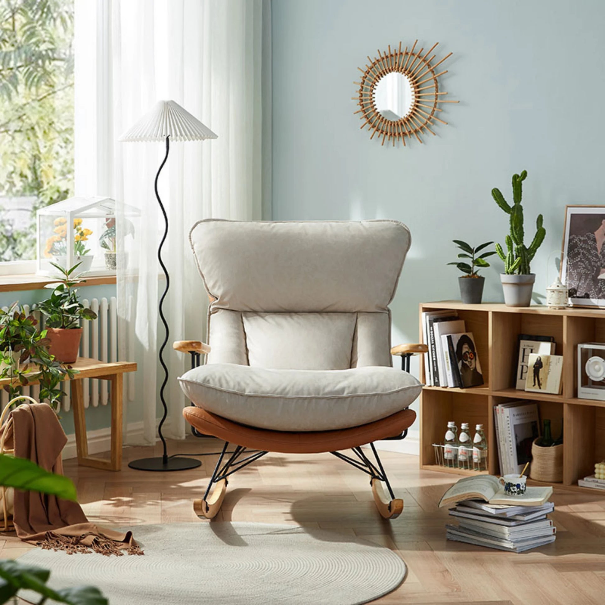 Linspire Lull Solid Wood Rocking Chair