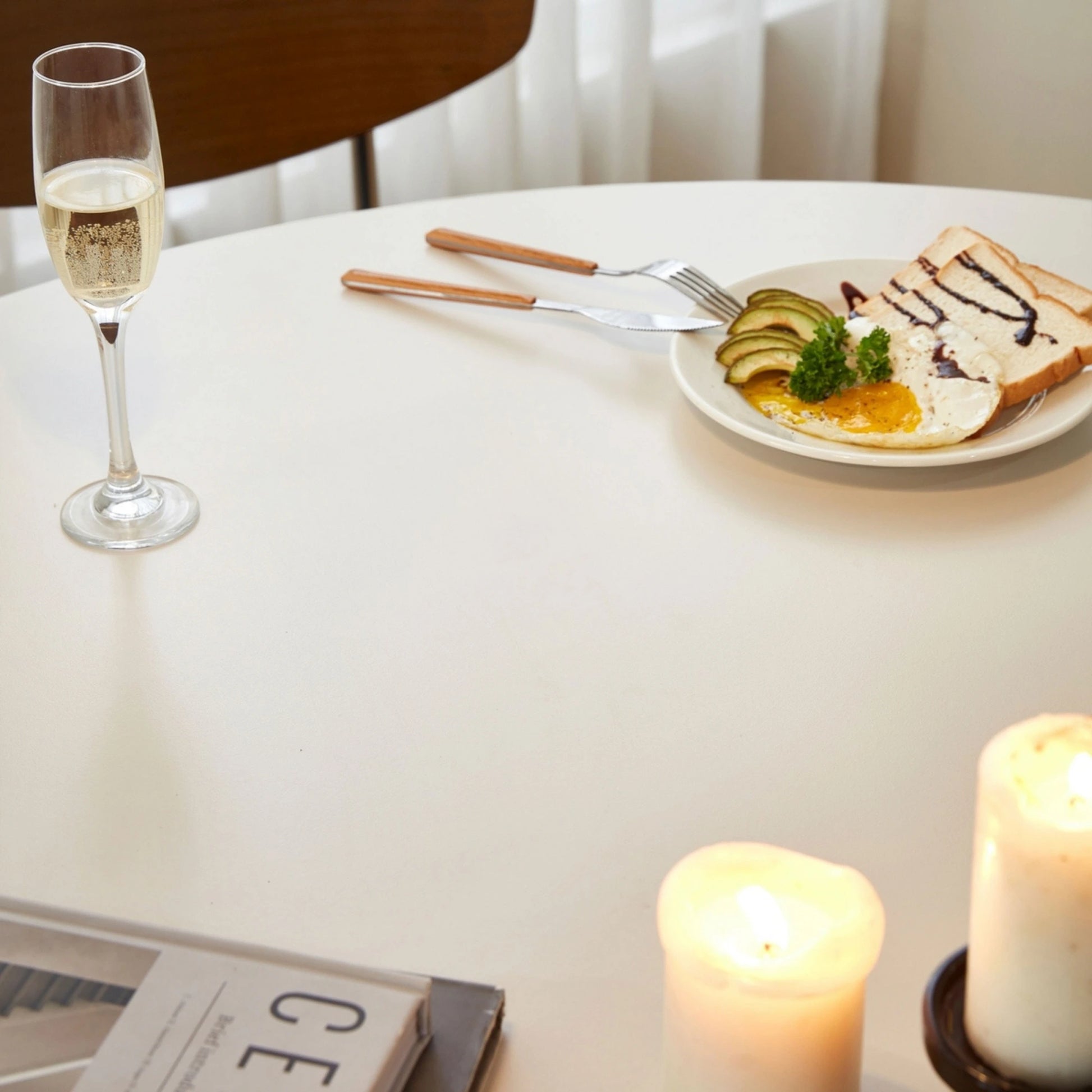 Linspire Moti Dining Table with Sintered Stone Rotating Top