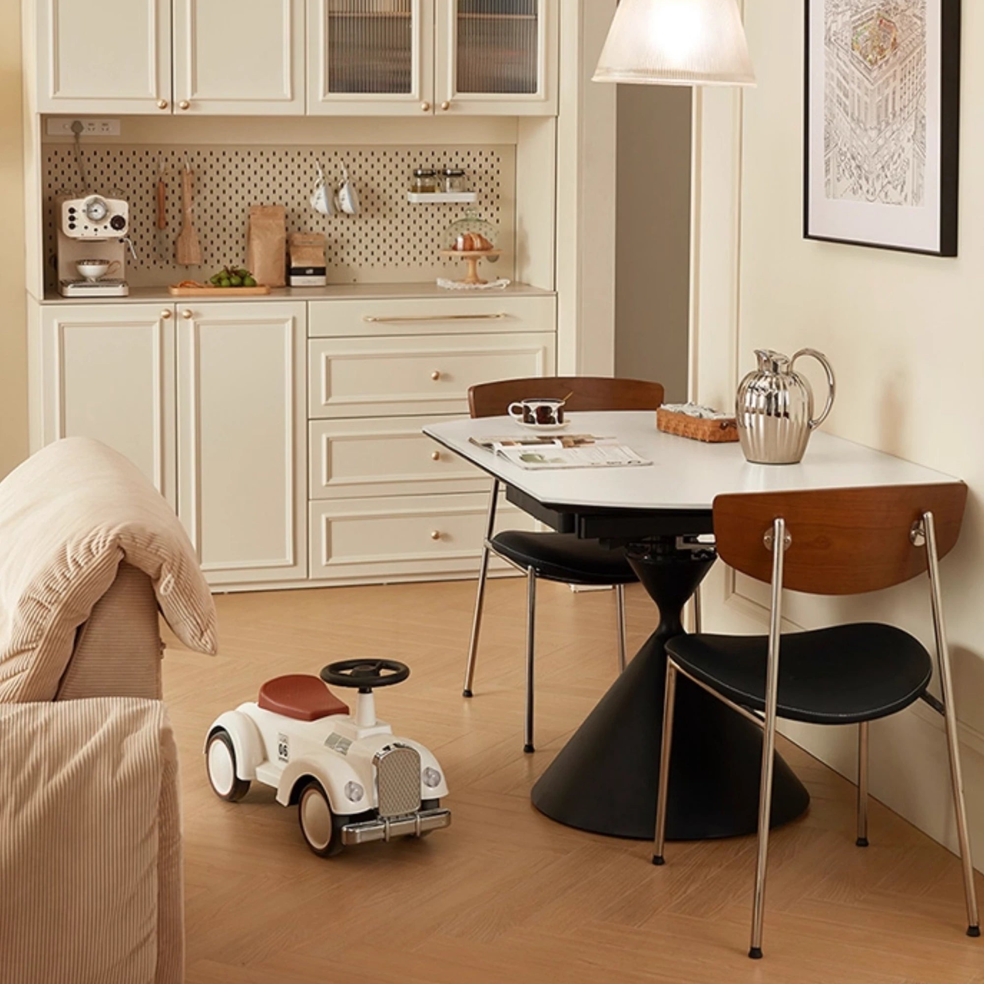 Linspire Moti Dining Table with Sintered Stone Rotating Top