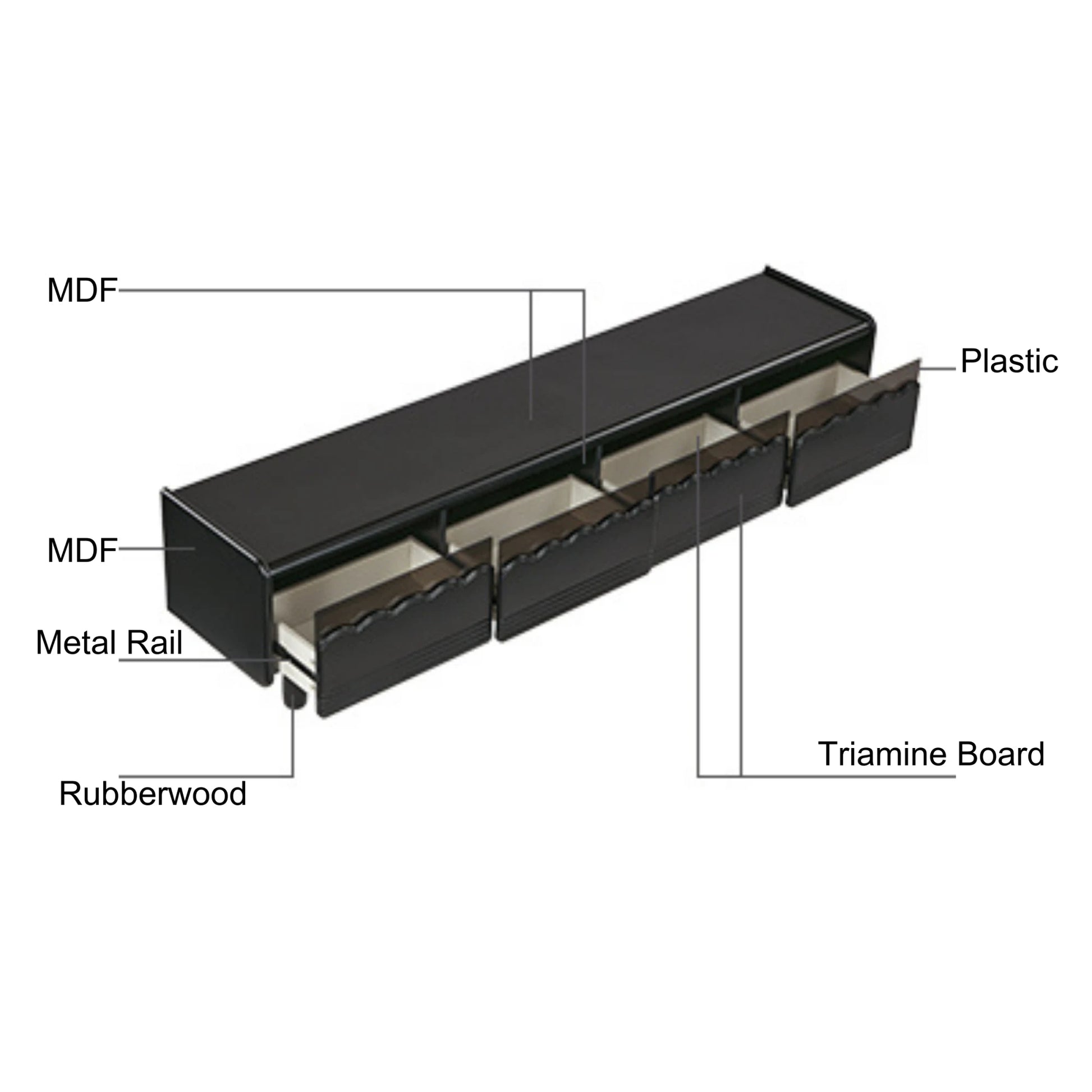 Linspire Moti Entertainment Unit with 4 Drawers