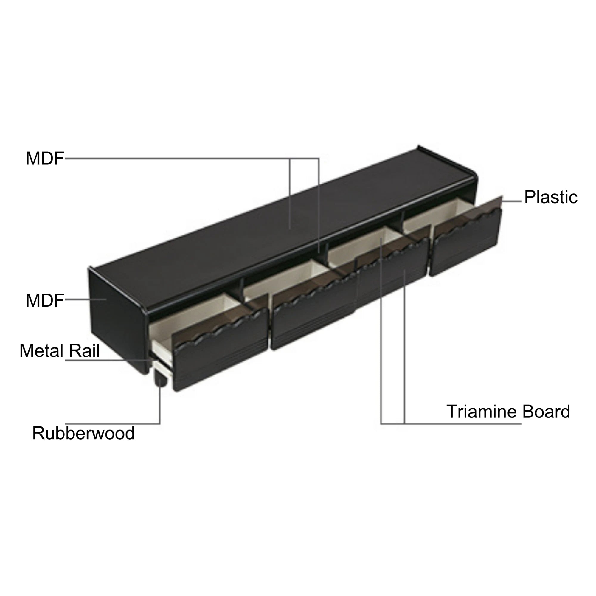 Linspire Moti Entertainment Unit with 4 Drawers