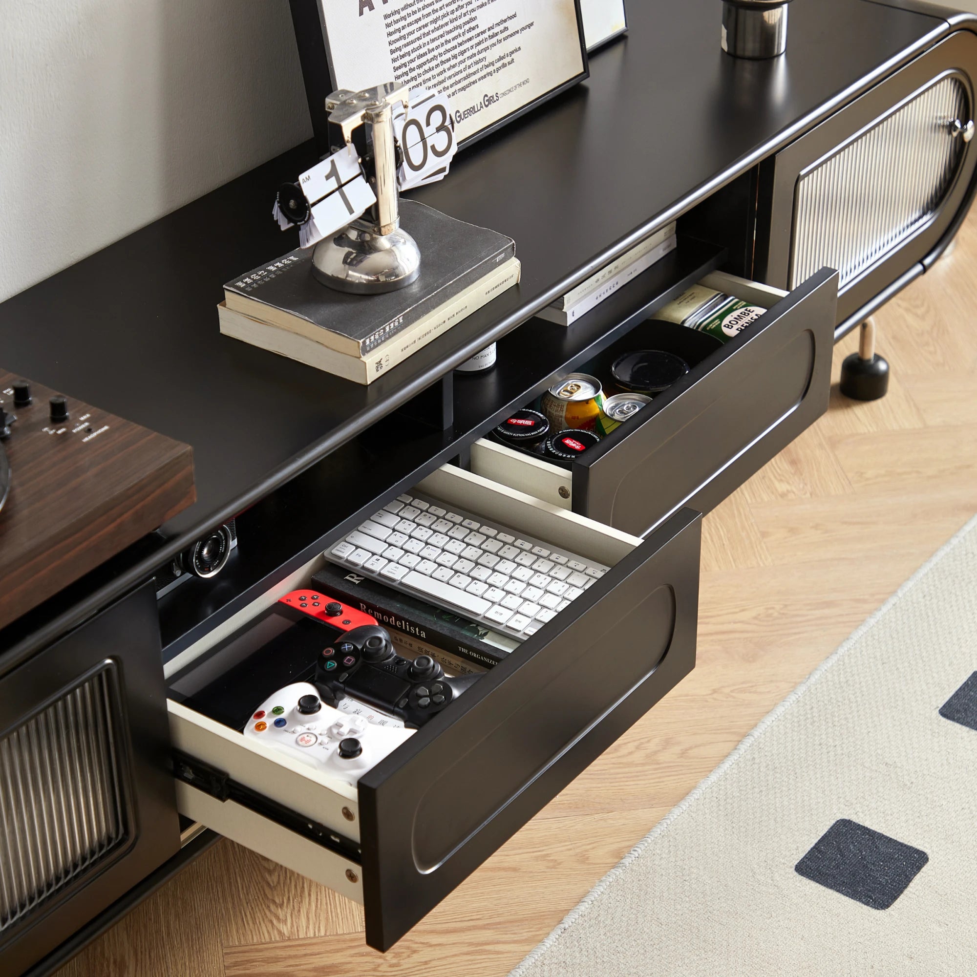 Linspire Moti Entertainment Unit with 2 Drawers and 2 Cabinets