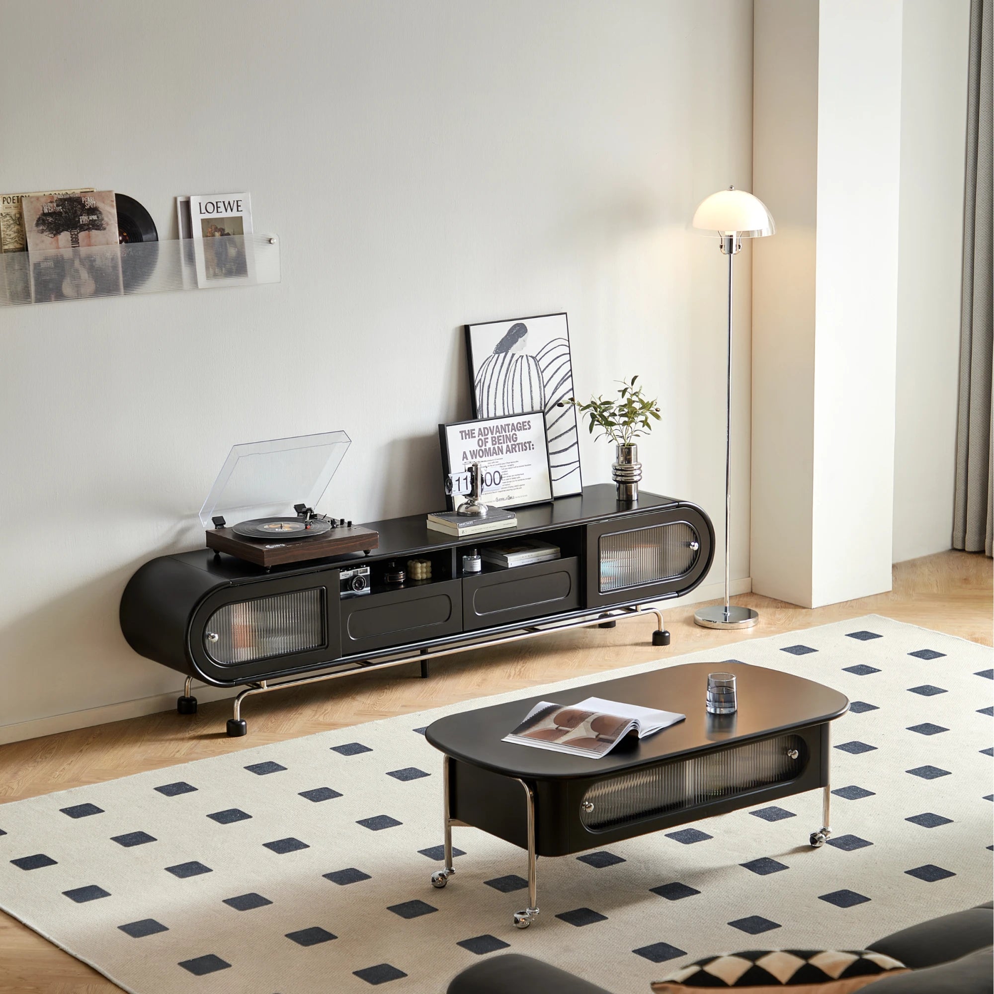 Linspire Moti Entertainment Unit with 2 Drawers and 2 Cabinets