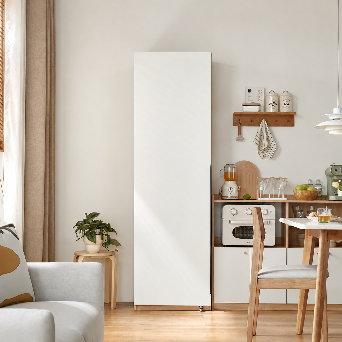 Linspire Noble 1-Door Kitchen Pantry, D44cm, White