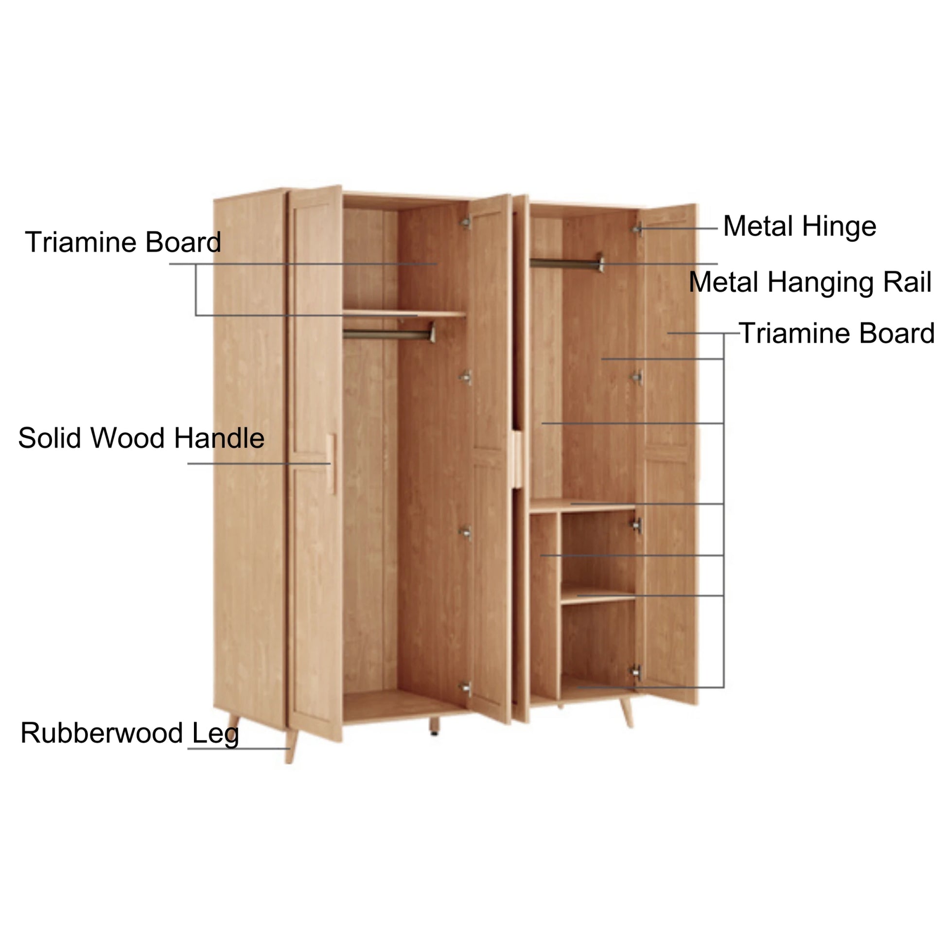 Linspire Noble 4-Doors Wardrobe