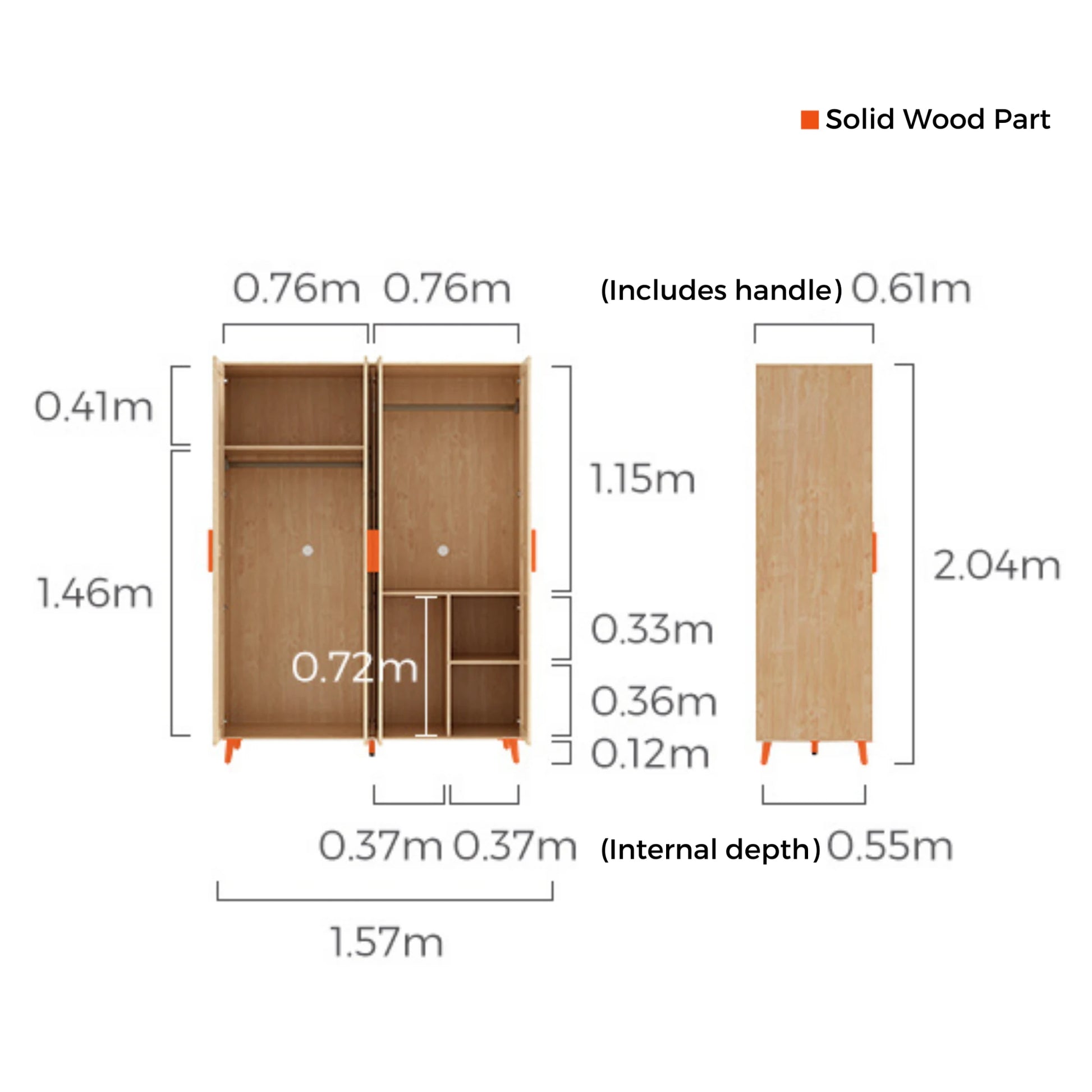 Linspire Noble 4-Doors Wardrobe