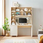 Linspire Noble Desk with Shelves, Natural Wood