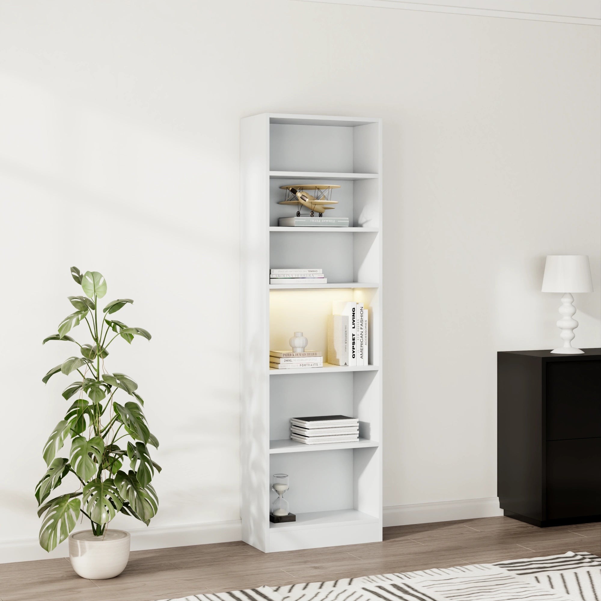 Loft Kiri Bookcase, W60cm, White