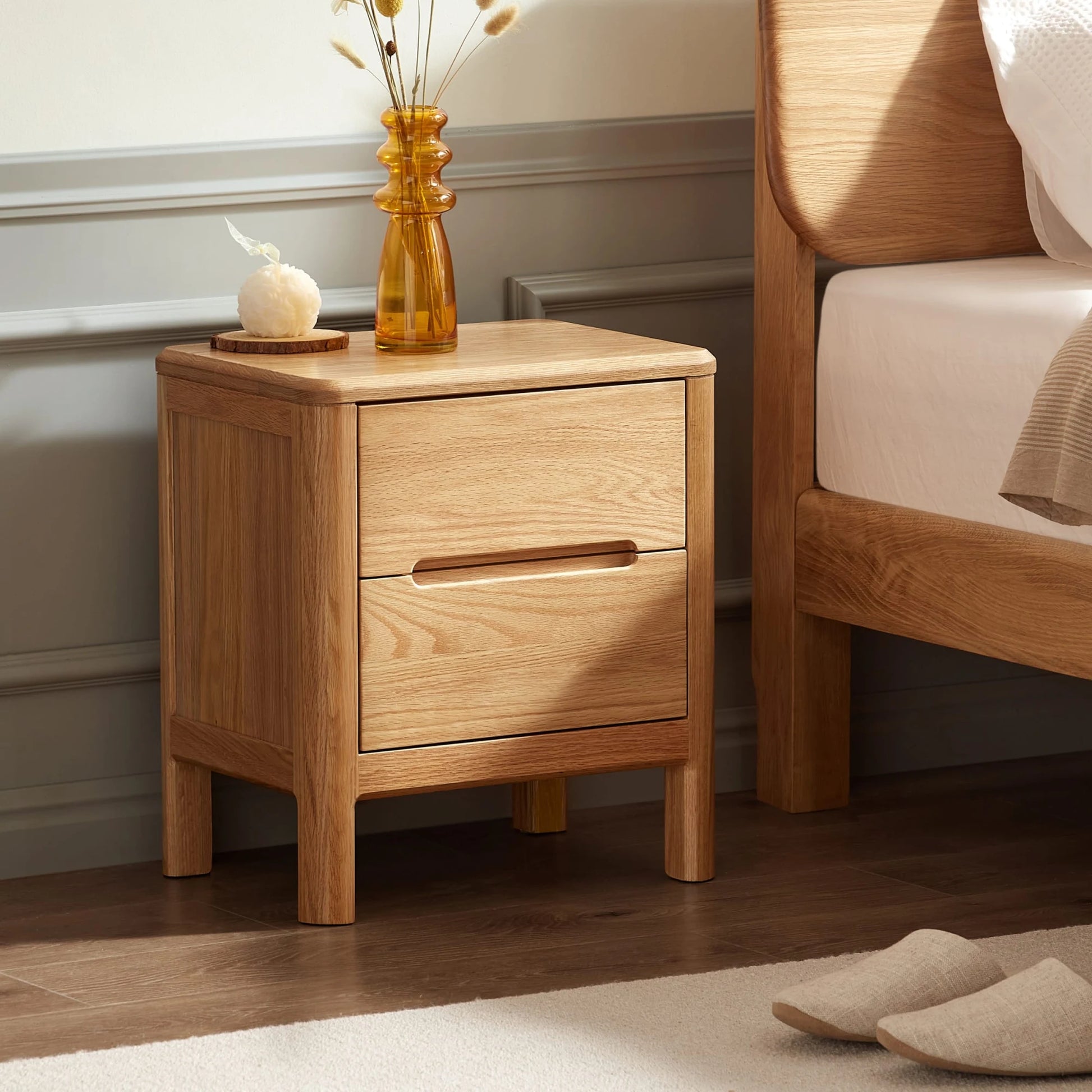 Solidwood Norway 2PCS Bedside Table Set A