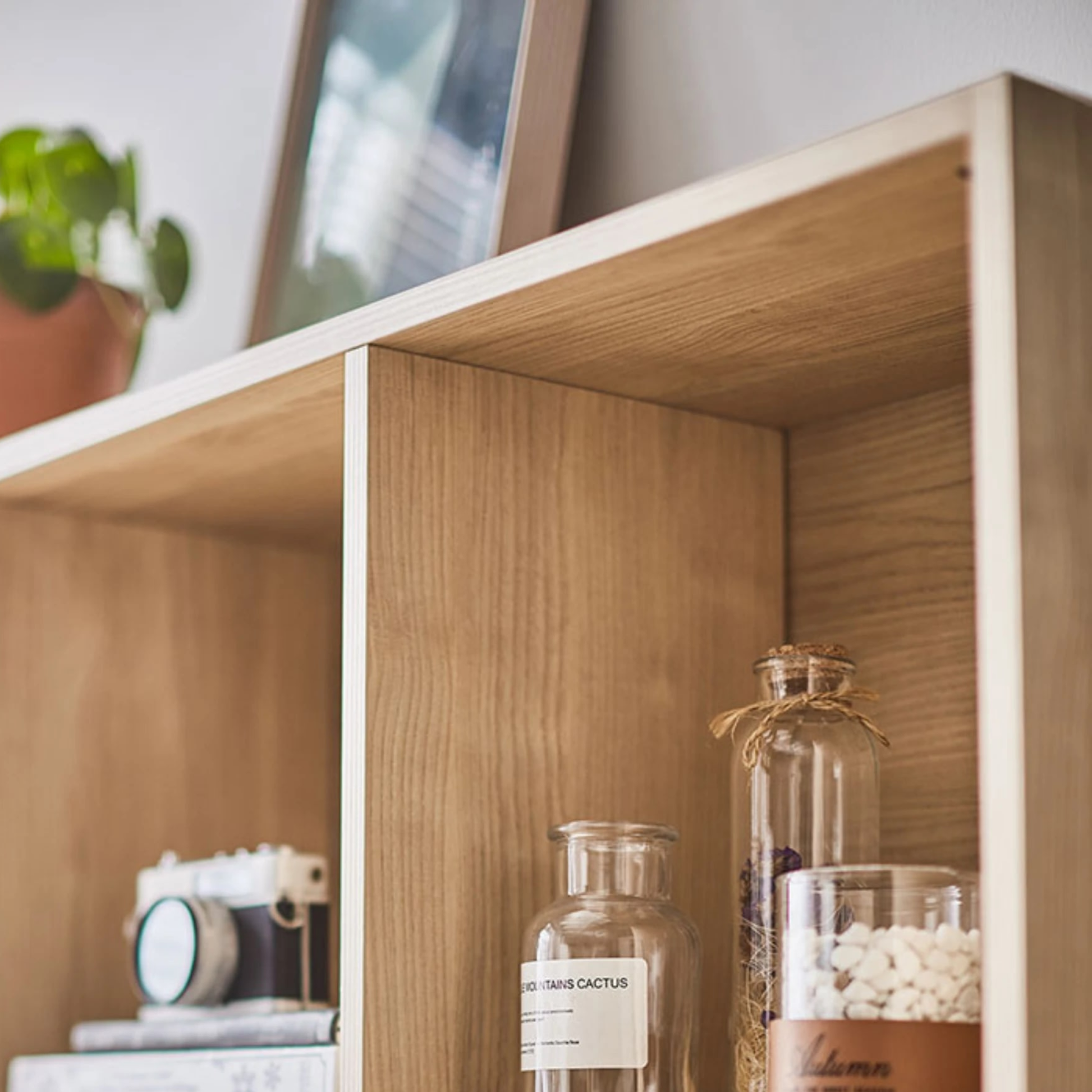 Linspire Geo 6 Cube Storage Unit, Natural Wood