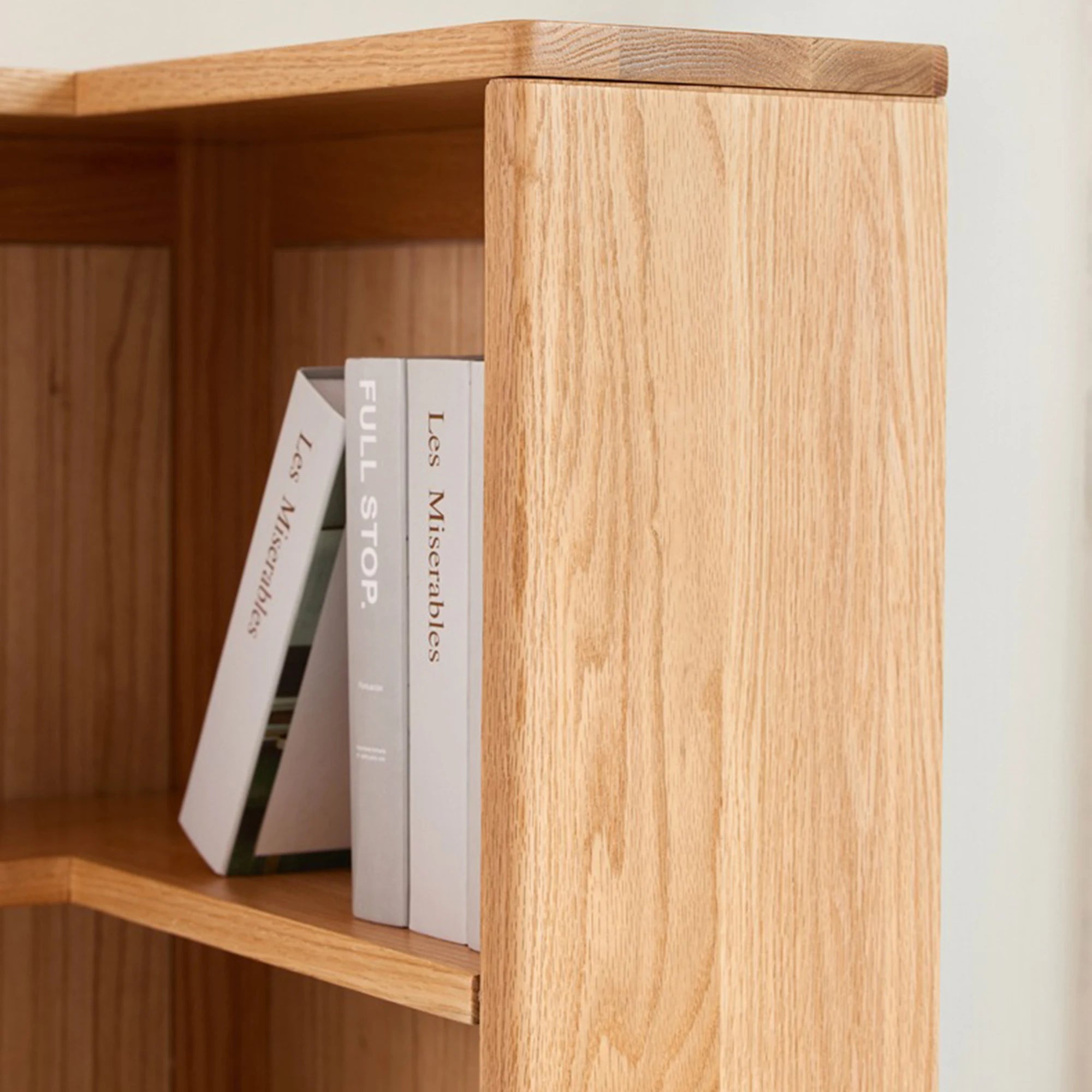 Solidwood Pittsburgh Corner Bookcase, 55x55x180cm, Natural Wood