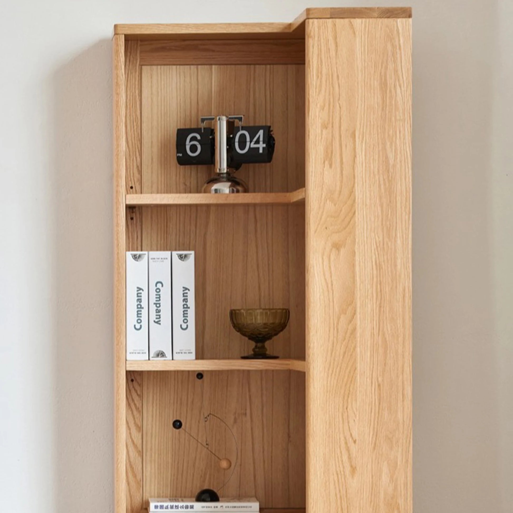 Solidwood Pittsburgh Corner Bookcase, 55x55x180cm, Natural Wood