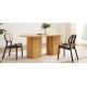 Lifely Tate Ripple Oval Dining Table, Natural