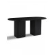 Lifely Tate Ripple Oval Dining Table, Black