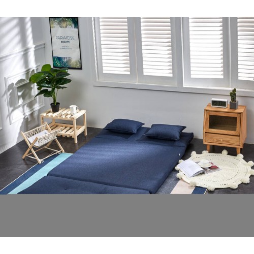 Urbana Japanese Futon Lounge 1-Seater Sofa Bed, 120cm Blue 120cm