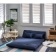 Urbana Japanese Futon Lounge 1-Seater Sofa Bed, 120cm Blue 120cm