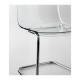 IKEA TOBIAS Chair Chrome-Plated 55x56cm Transparent
