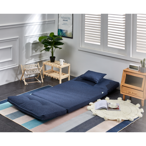 Urbana Japanese Futon Lounge 1-Seater Sofa Bed, 90cm, Blue