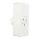 Brilliant CANNES Smart WiFi Single Plug with USB-A and USB-C Chargers, White