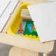 IKEA FLISAT Children's table 83x58cm + 2 TROFAST 42x30x10cm Green & Yellow