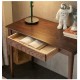 Solidwood Bailey Desk, A Drawer, 100x50CM, Black Walnut