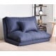 Urbana Japanese Futon Lounge 1-Seater Sofa Bed, 90cm, Blue