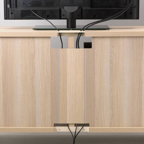 BESTA TV Bench, White Stained Oak Effect, 120x40x64 cm