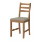 IKEA LERHAMN Chair, Light antique stain, Vittaryd beige