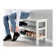 IKEA TJUSIG Bench with Shoe Storage 81x50cm White