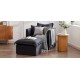Eliving Lorne Ottoman, Charcoal