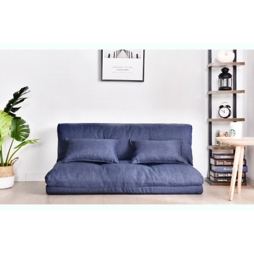 Urbana Japanese Futon Lounge Sofa Bed Blue 120cm