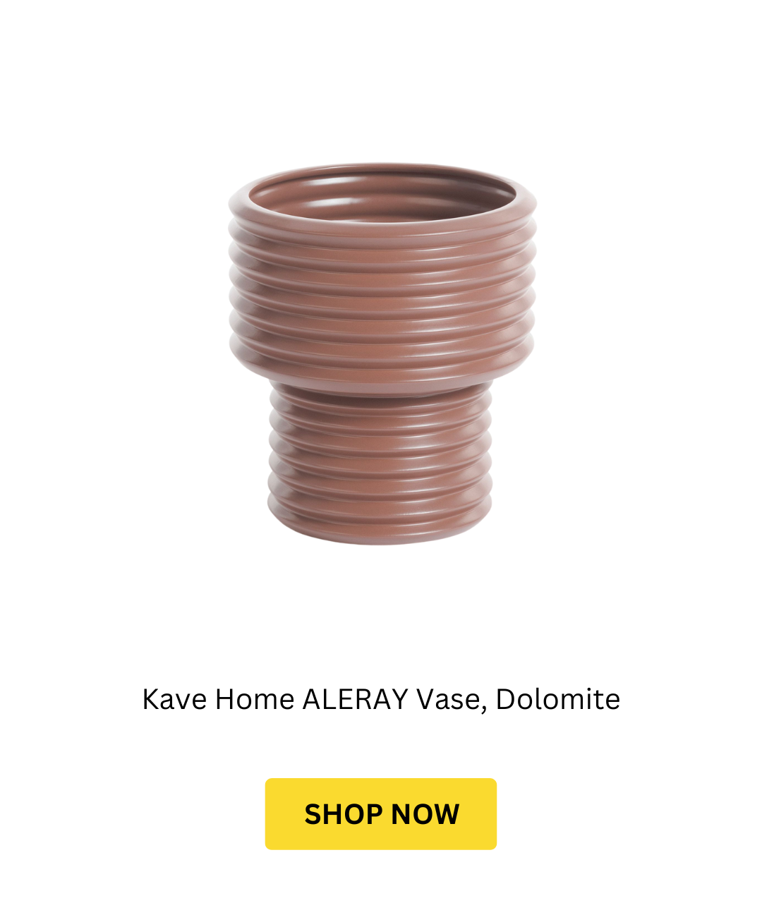Kave Home ALERAY Vase, Dolomite, 19x21x19cm